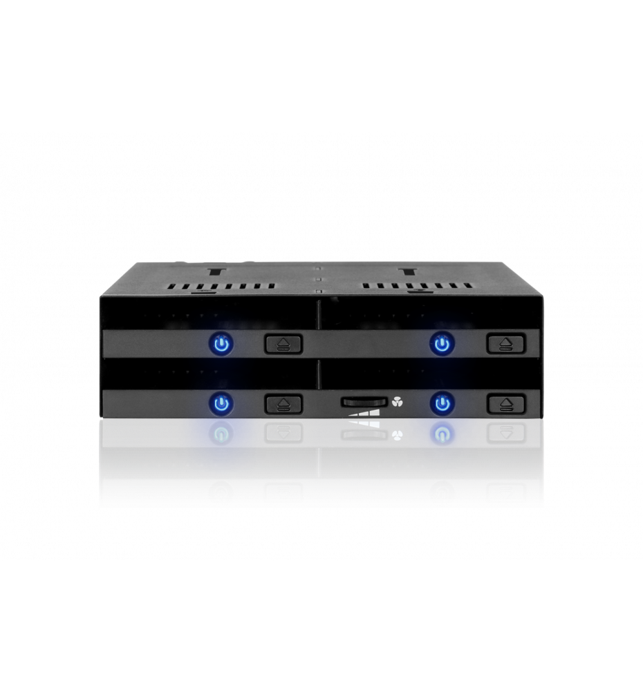 flexiDOCK MB014SP-B Obudowa / Stacja dokująca 4x 2,5" SATA/SAS SSD/HDD Hot-Swap dla zatoki 5,25"
