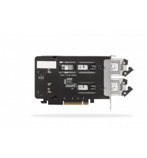 Wyjmowana, 2-zatokowa obudowa M.2 NVMe SSD na PCIe 4.0 x8 do montażu w PCI Express (wymagane rozwidlenie PCIe)