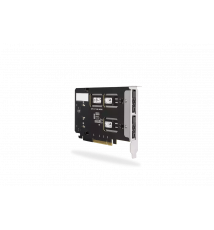 Wyjmowana, 2-zatokowa obudowa M.2 NVMe SSD na PCIe 4.0 x8 do montażu w PCI Express (wymagane rozwidlenie PCIe)