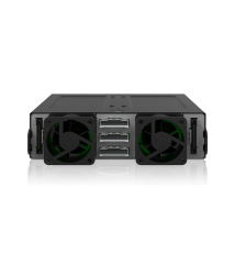 6-zatokowa obudowa 2,5″ U.2/U.3 NVMe SSD (7mm) PCIe 4.0 do zatoki 5,25″ (3 x SlimSAS SFF-8654 8i)  MB118VP-B