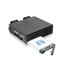 6-zatokowa obudowa 2,5″ U.2/U.3 NVMe SSD (7mm) PCIe 4.0 do zatoki 5,25″ (3 x SlimSAS SFF-8654 8i)  MB118VP-B