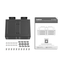 6-zatokowa obudowa 2,5″ U.2/U.3 NVMe SSD (7mm) PCIe 4.0 do zatoki 5,25″ (3 x SlimSAS SFF-8654 8i)  MB118VP-B