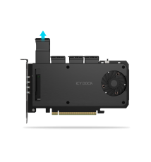 4-kieszeniowa obudowa M.2 NVMe SSD na PCIe 4.0 x16 / karta adaptera do PCIe (Bifurcation PCIe) MB204MP-1B
