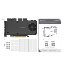 4-kieszeniowa obudowa M.2 NVMe SSD na PCIe 4.0 x16 / karta adaptera do PCIe (Bifurcation PCIe) MB204MP-1B