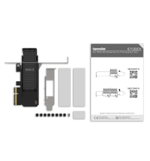 ExpressSlot Core MB305M4P-B Wyjmowana karta adaptera obudowy dysku M.2 NVMe SSD na PCIe 4.0 x4 do gniazda rozszerzeń PCIe