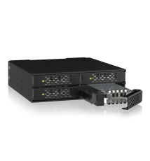 ToughArmor MB699V5P-B 4-zatokowa kieszeń PCIe 5.0 na SSD NVMe U.2/U.3 do zatoki 5.25" (2 × MCIO 8i SFF-TA-1016)
